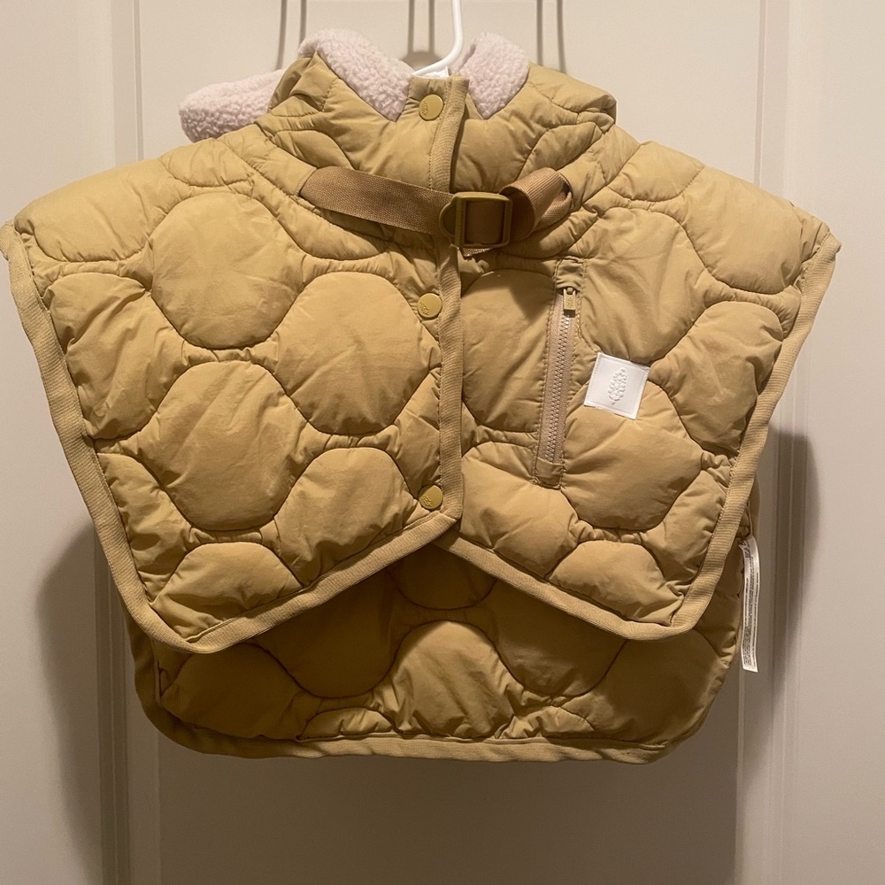 Free People quilted hooded puffer popover